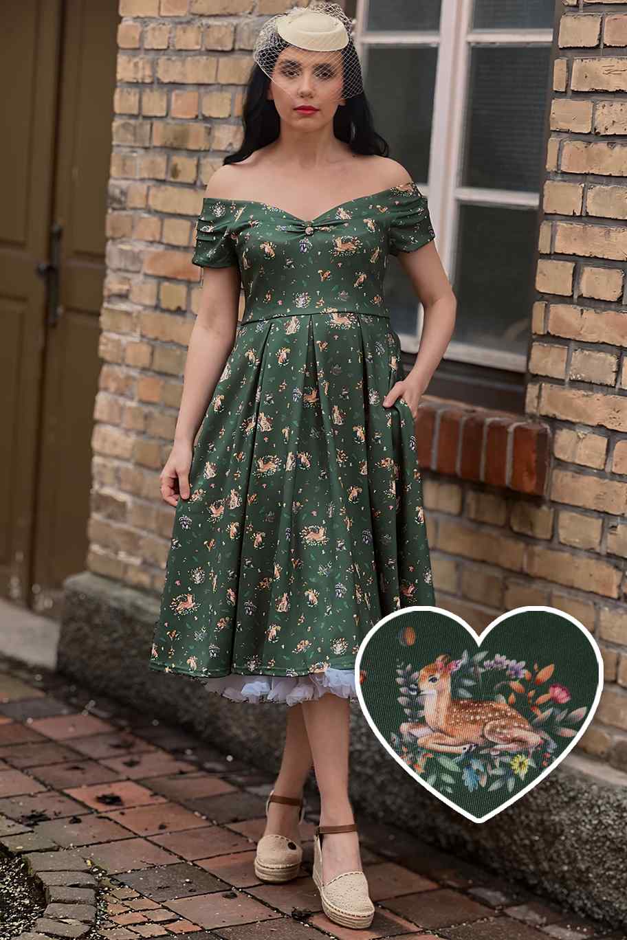 Lily Green Woodland Circle Dress