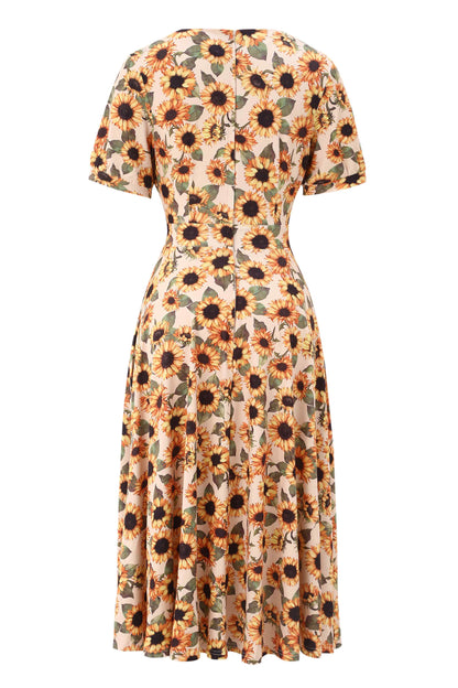 Julia Sunflower Midi Dress