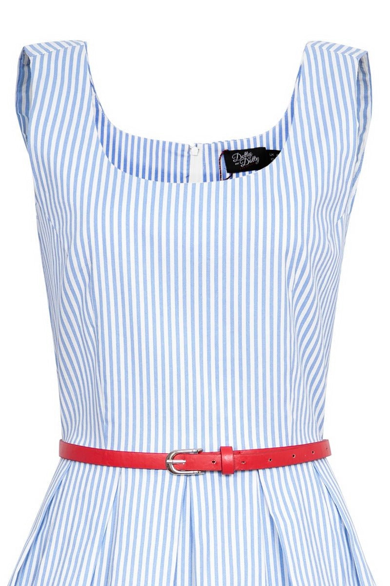 Kids Amanda Blue Striped Swing Dress