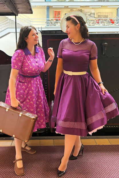 Mabel Cheshire Cat Smile Midi Shirt Dress