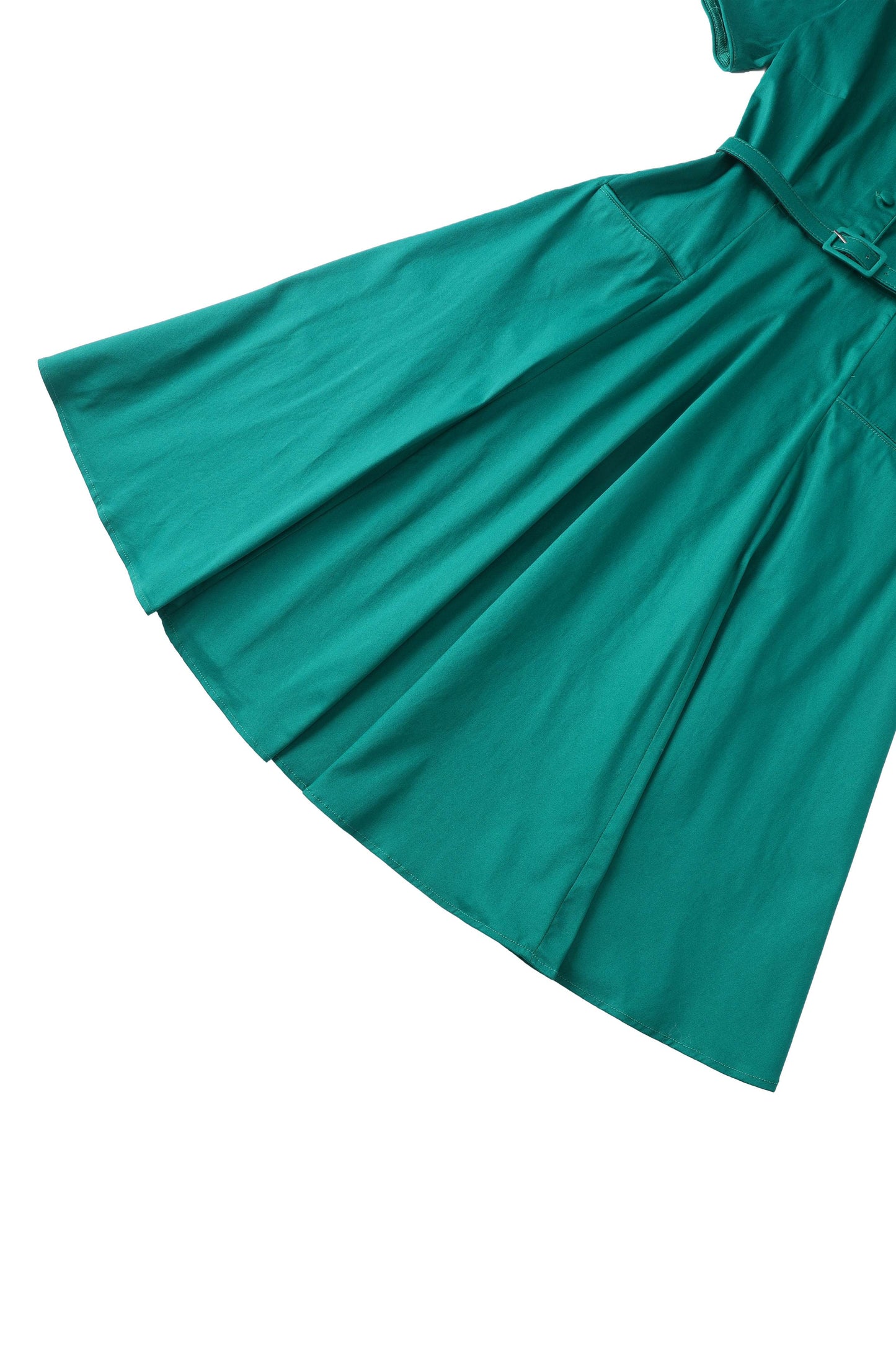 Mabel Emerald Green Midi Shirt Dress