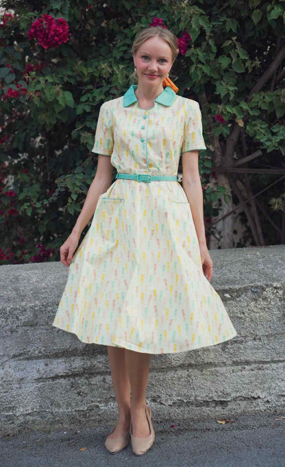 Mabel Seahorse Midi Shirt Dress