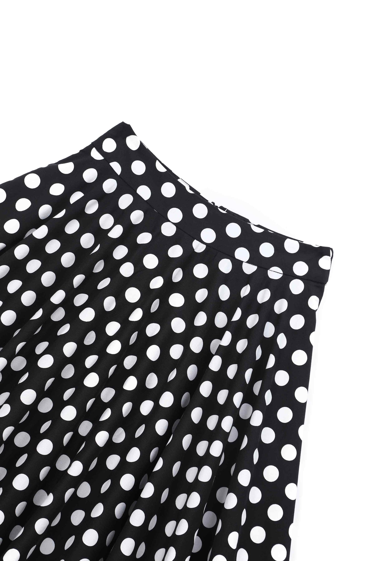 Maisie Black Polka Dot Full Circle Midi Skirt