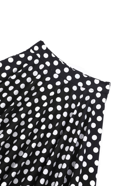 Maisie Black Polka Dot Full Circle Midi Skirt