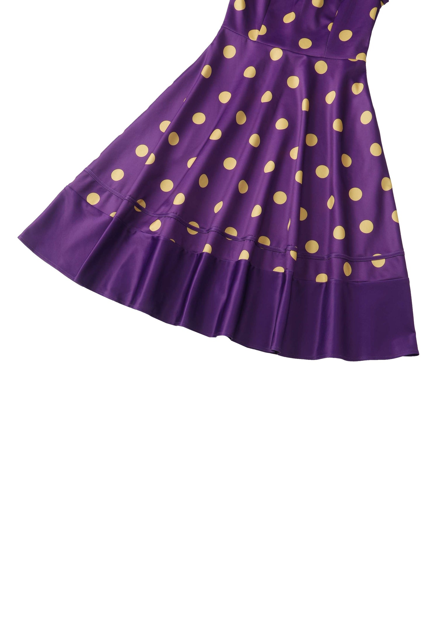 Maria Purple Circle Dress With Polka Dots
