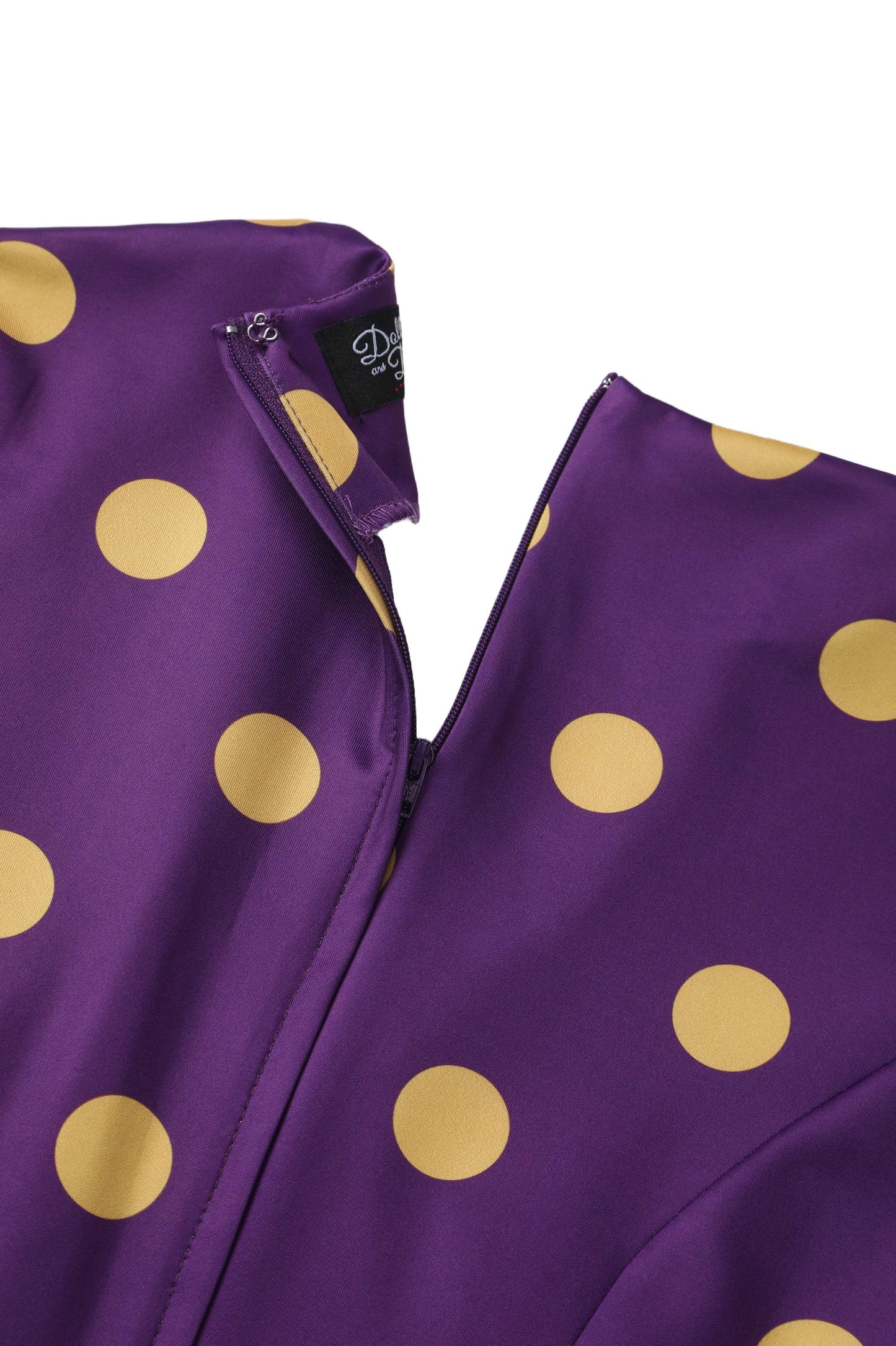 Maria Purple Circle Dress With Polka Dots