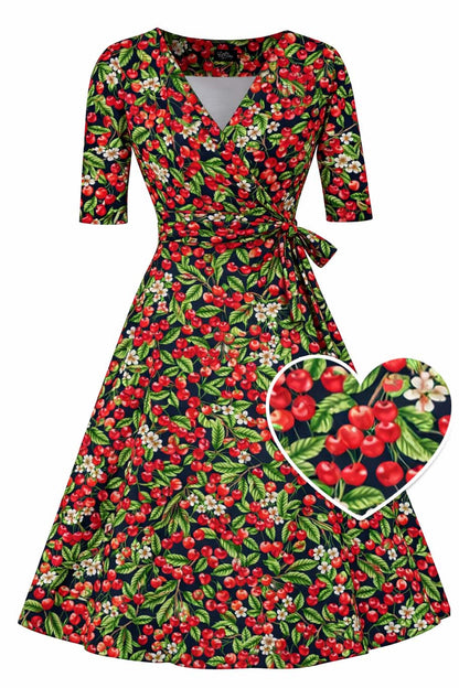 Matilda Red Berry Wrap Dress