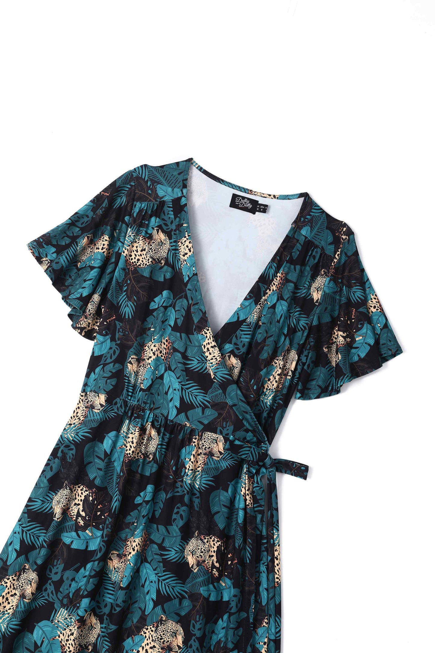 Isla Maxi Wrap Dress In Cheetah Jungle Print