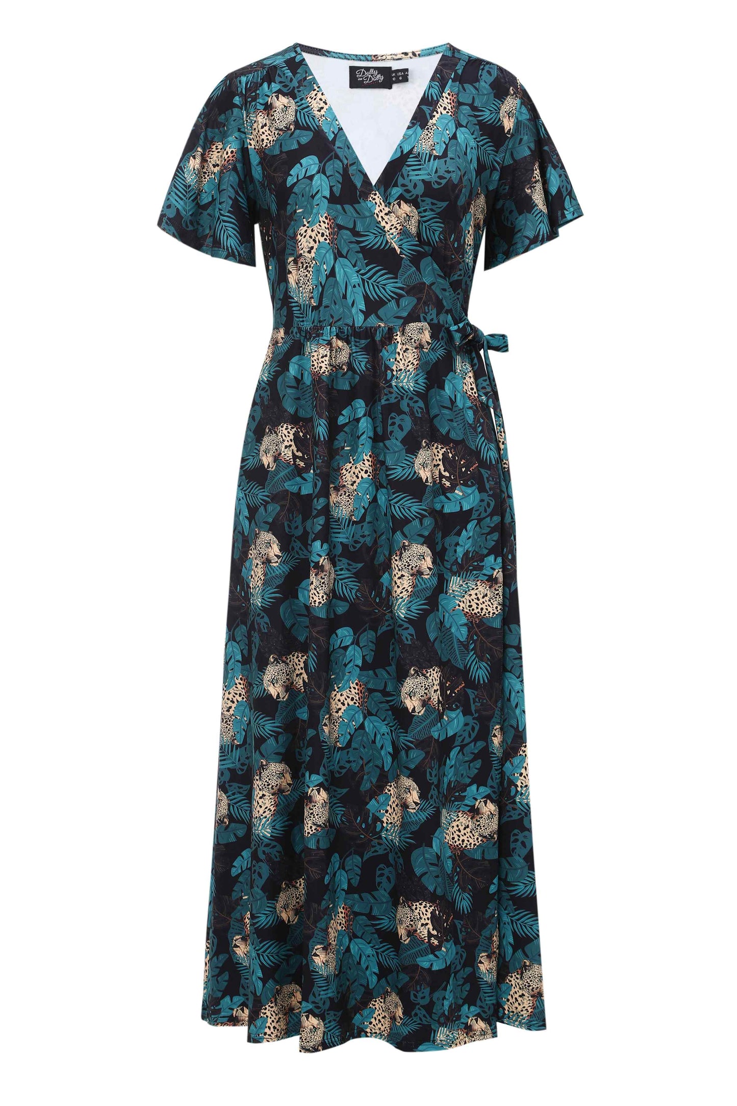 Isla Maxi Wrap Dress In Cheetah Jungle Print