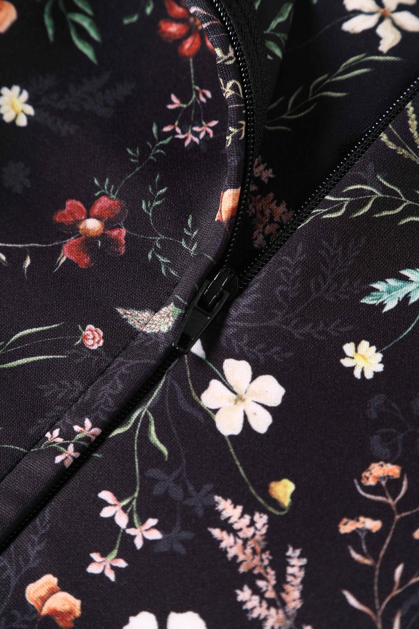 Lily Meadow Floral Black Off Shoulder Dress