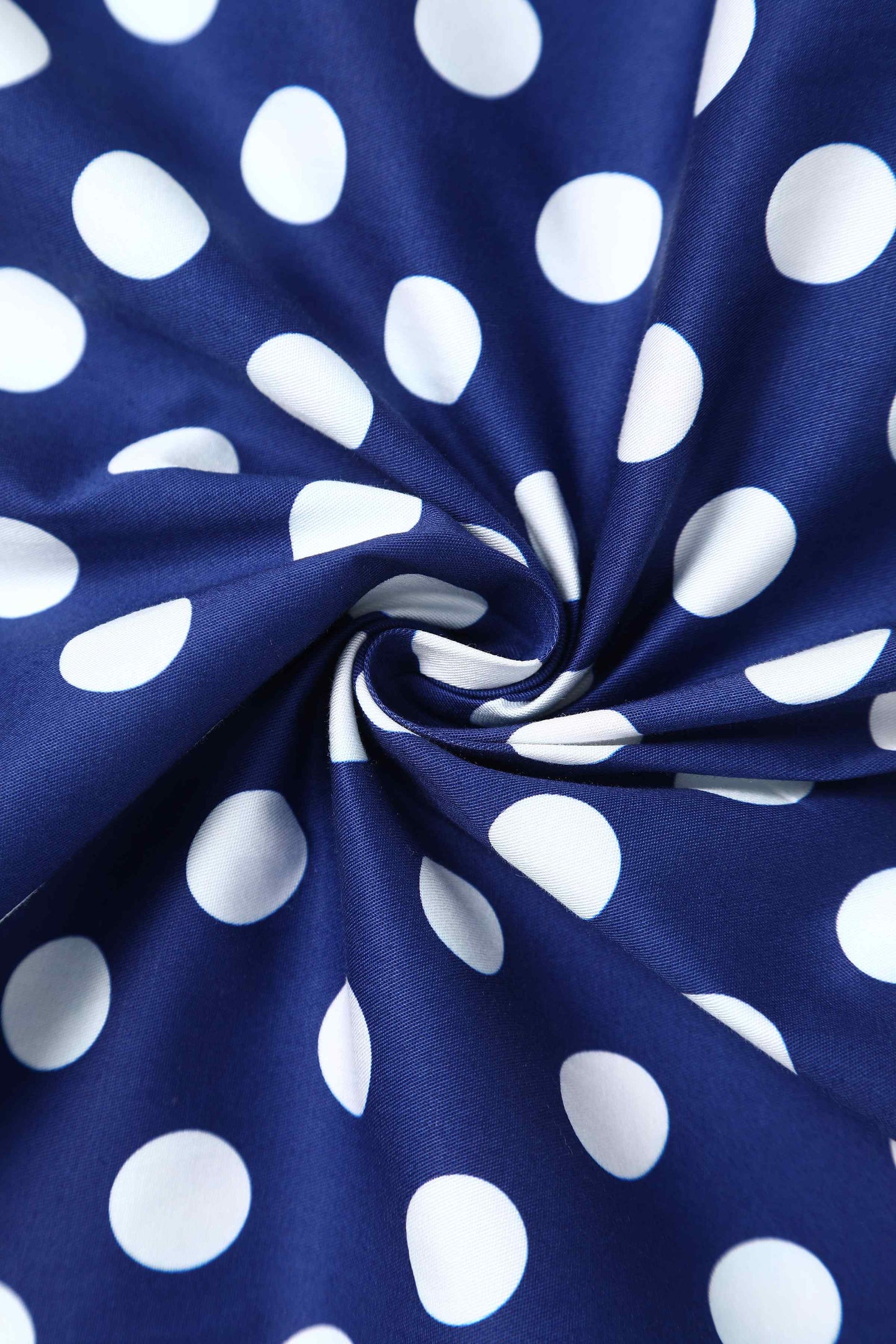 Lily Navy Blue Polka Dot Off Shoulder Dress