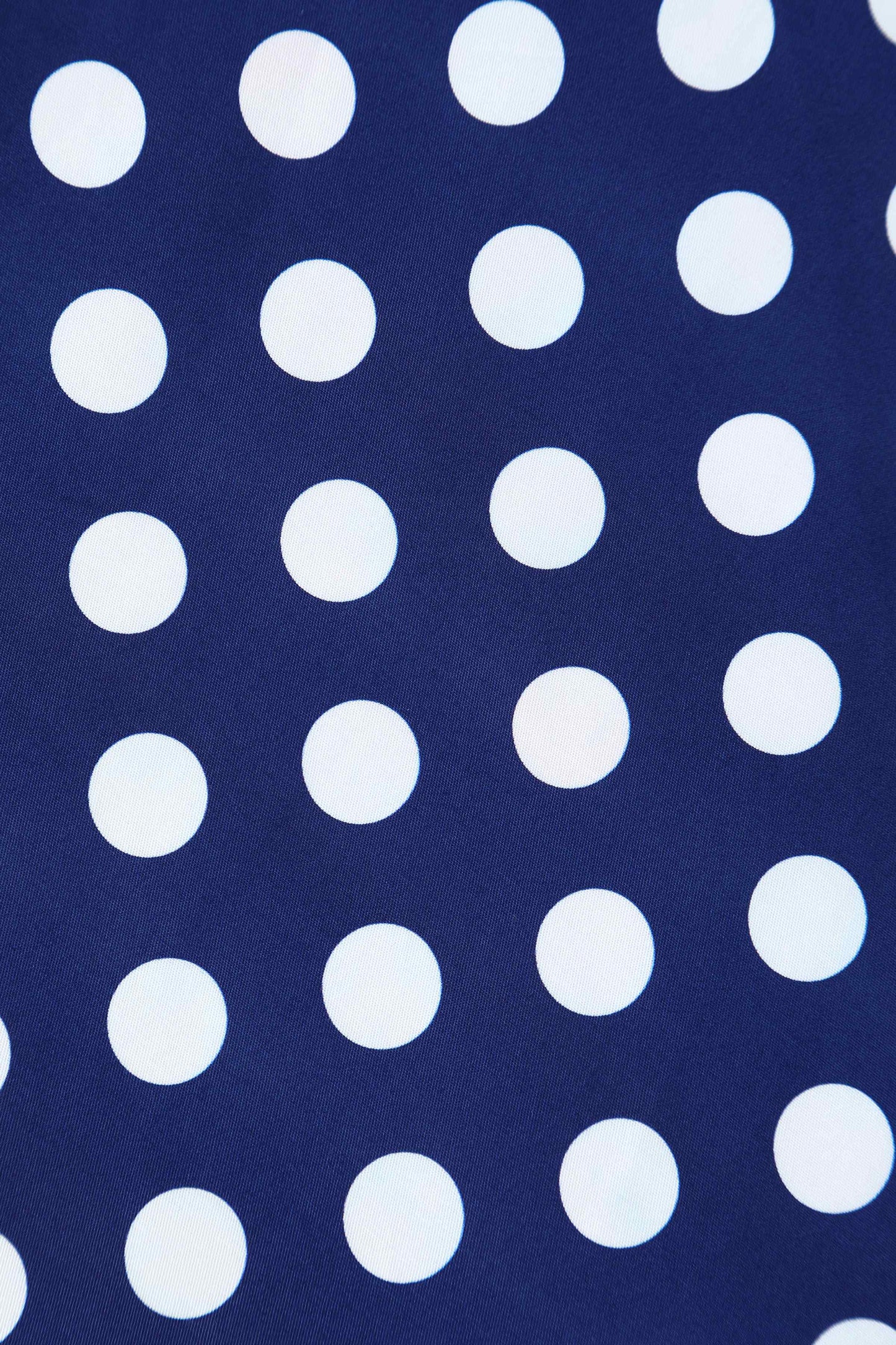 Lily Navy Blue Polka Dot Off Shoulder Dress