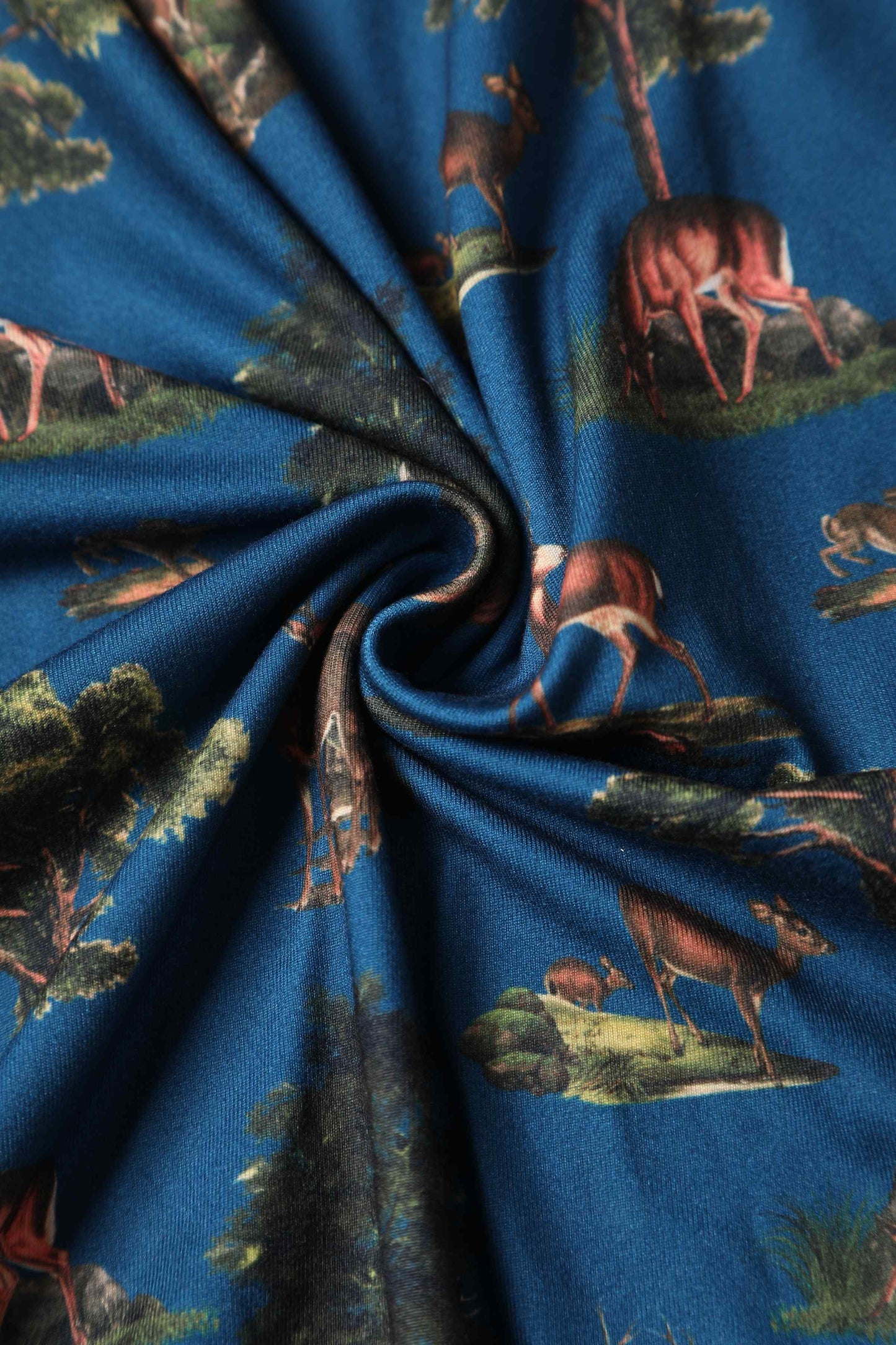 Palma Navy Deer Short Sleeved Dress