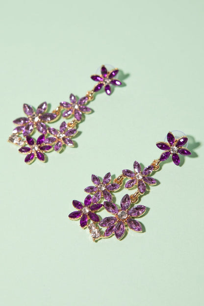 Pendientes Begonia Lila