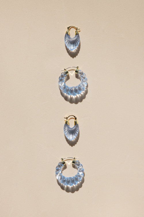 Pendientes Glossy Shell Blue