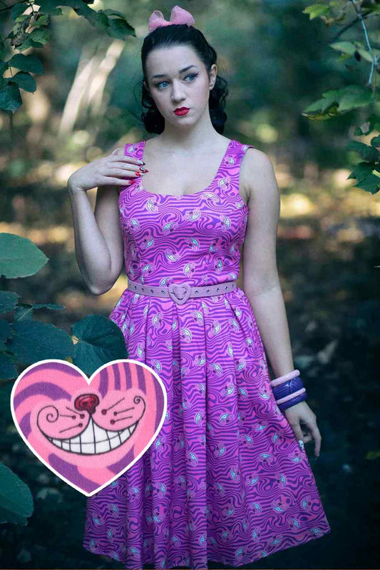 Amanda Pink Cheshire Cat Swing Dress