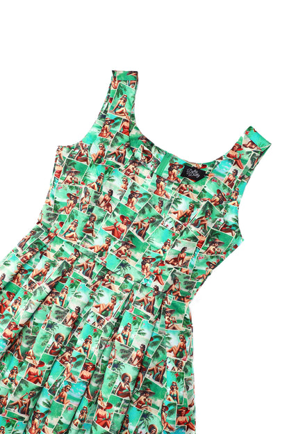 Amanda Pinup Postcard Swing Dress