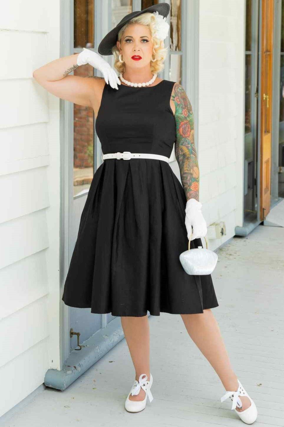 Lola Retro Black Swing Dress