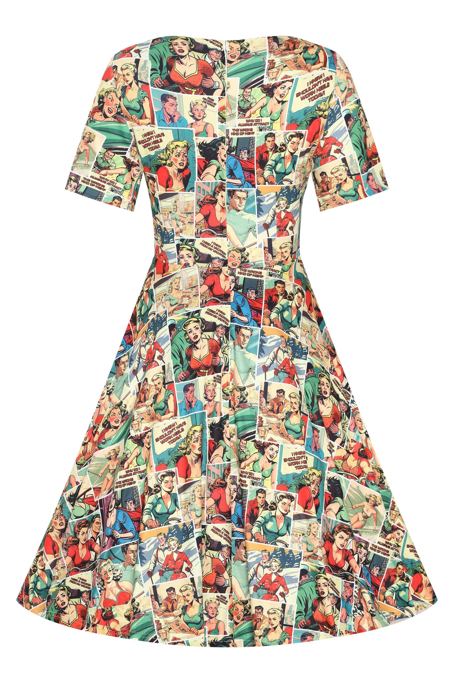 Brenda Retro Comic Book Print Dress