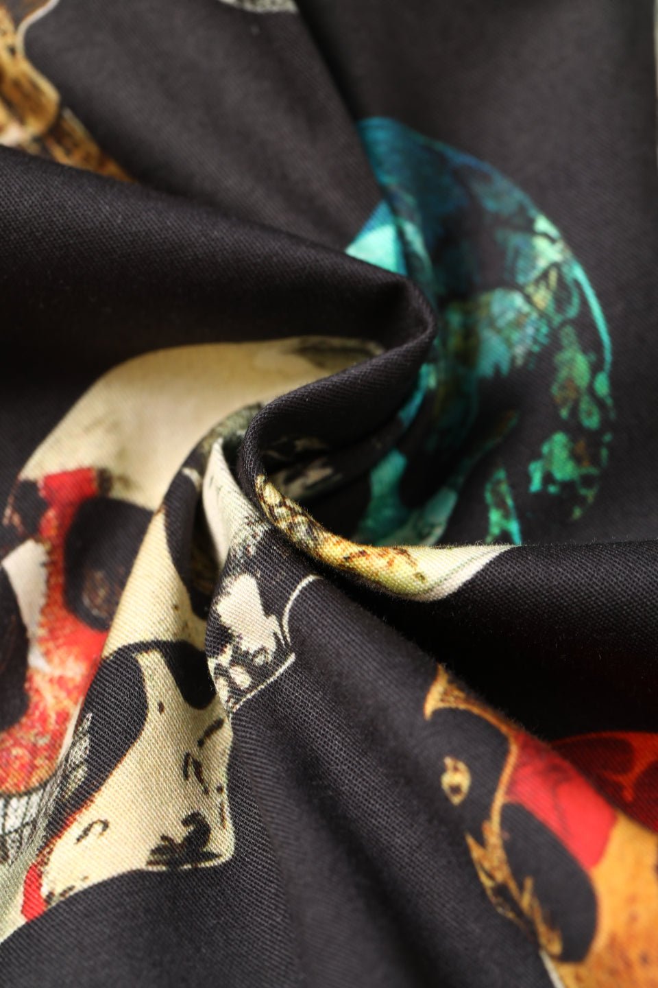 Penelope Rockabilly Black Skull Shirt Dress