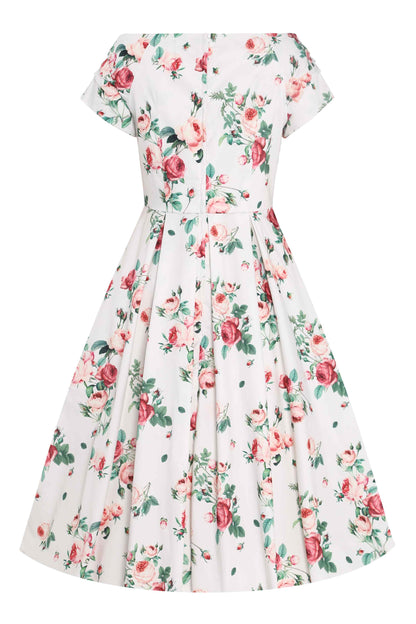 Lily Rose Off Shoulder Midi Dress In White
