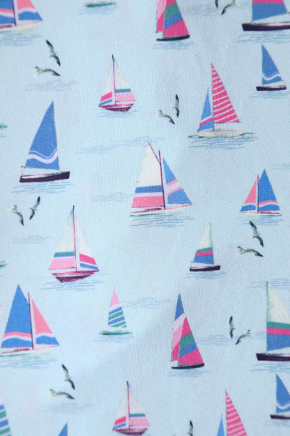 Matilda Sailboat Blue Wrap Dress