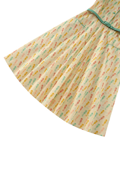 Mabel Seahorse Midi Shirt Dress