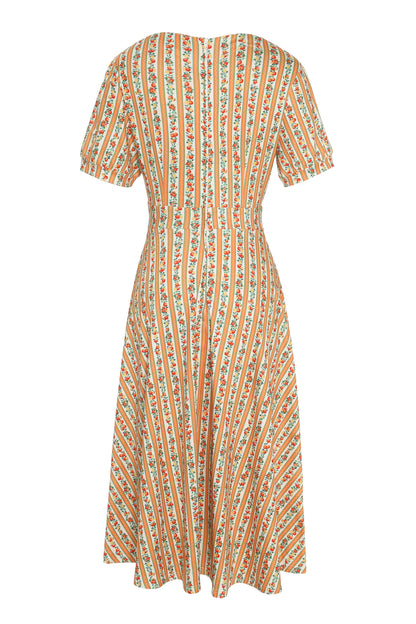 Julia Sicilian Orange Midi Dress