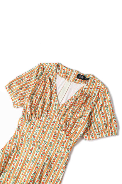 Julia Sicilian Orange Midi Dress