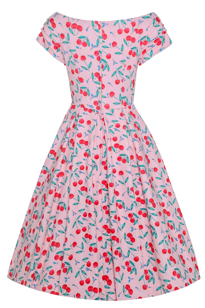 Lily Cherry Pink Off Shoulder Dress