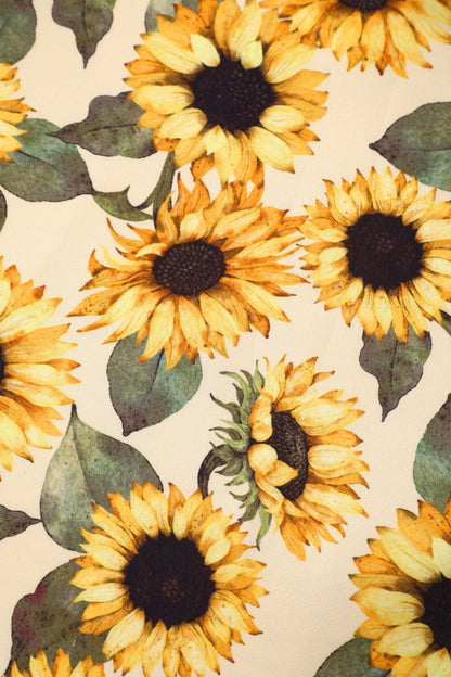 Amanda Sunflower Flared Dress