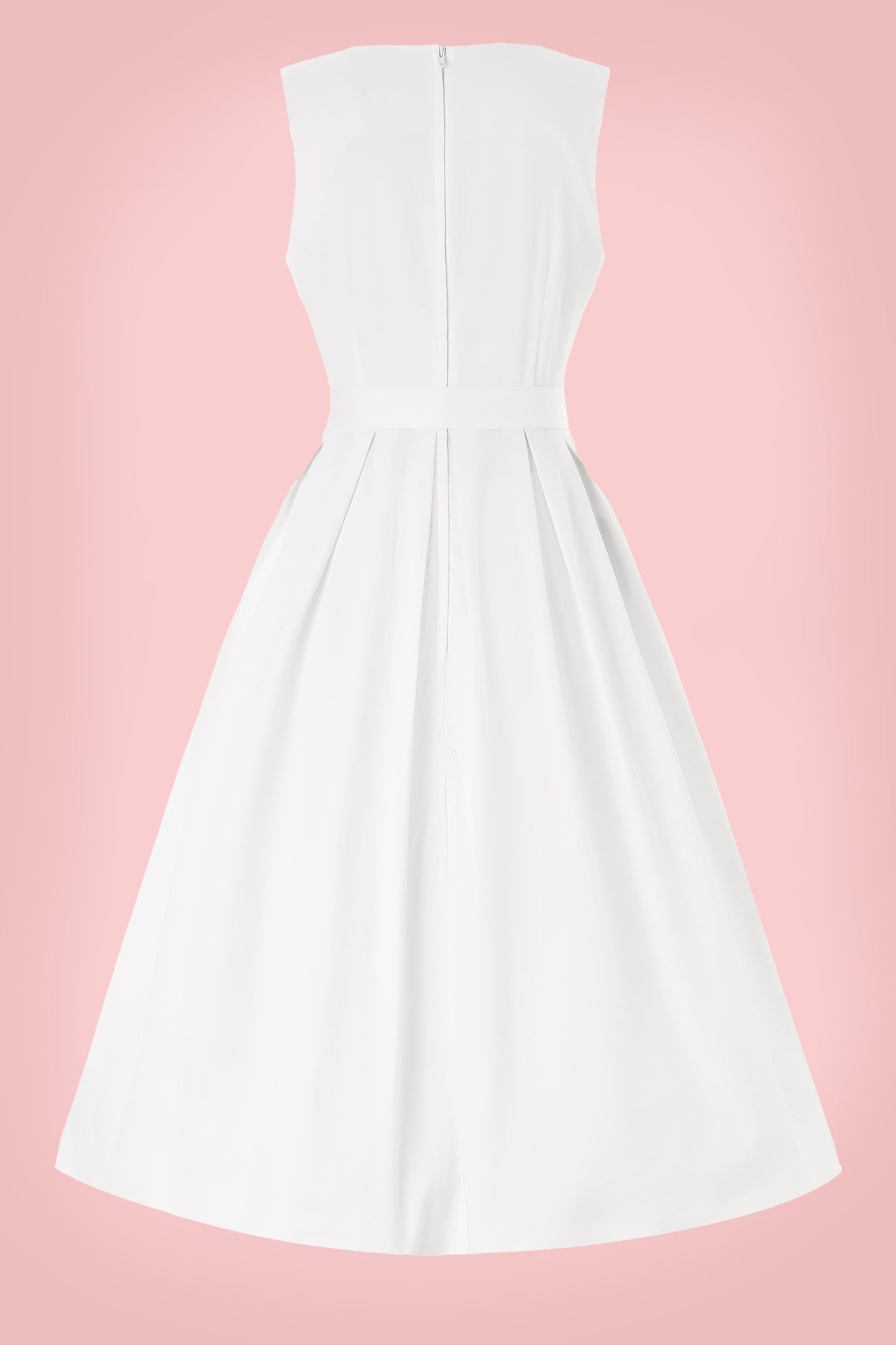 Helen White Cotton Midi Dress