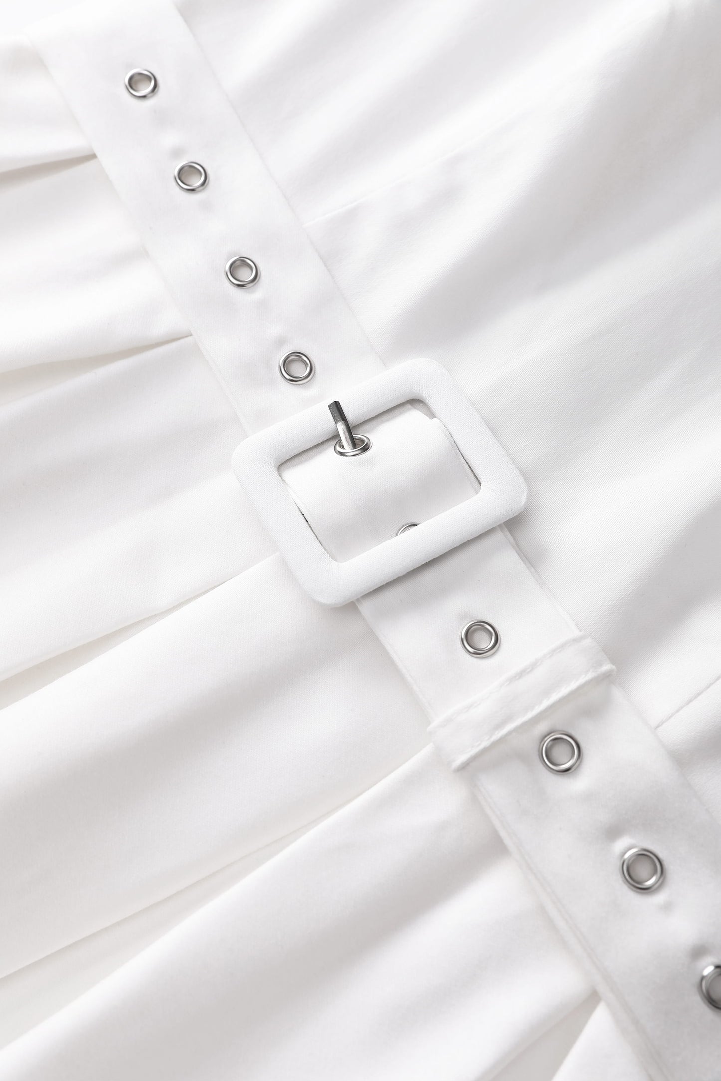Helen White Cotton Midi Dress