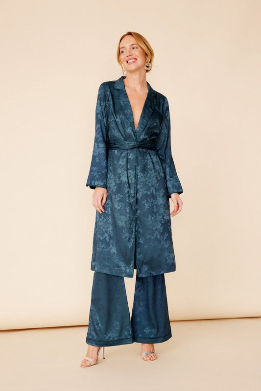 Traje Chaqueta Arissa + Pantalon Kumi Teal · Wisteria ·