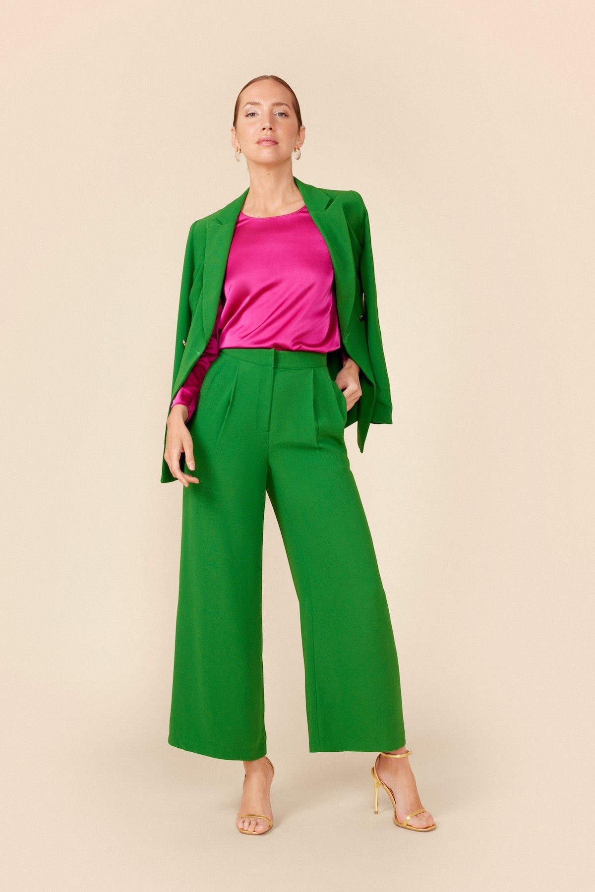 Traje de Chaqueta Bibi + Pantalon Libi Esmeralda · Hamptons ·