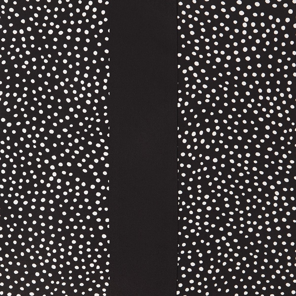 Judith Chiffon Retro Pleated Dress in Black with White Polka Dot