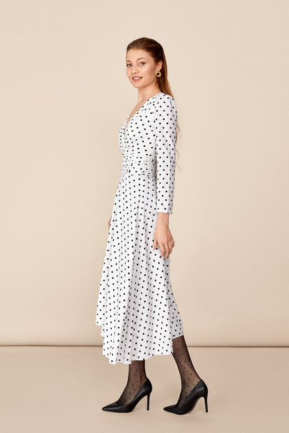 Vestido Gala Lunares B/N · Rivera ·