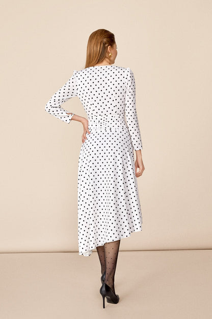 Vestido Gala Lunares B/N · Rivera ·