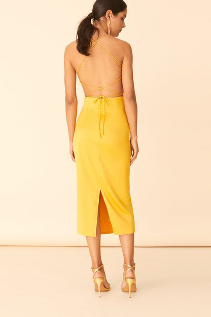Vestido Isis Amarillo Mango · Ipanema ·
