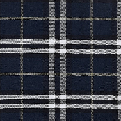 Annie Retro Tartan Sleeveless Swing Dress in Navy Blue