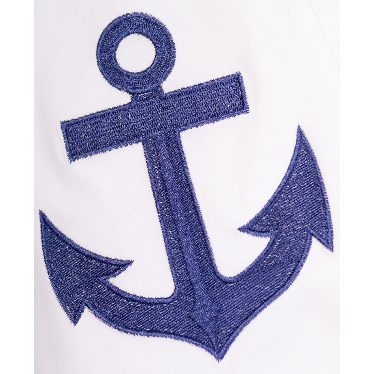 Melissa Embroidered Anchor Vintage Inspired Dress in Navy Blue-White