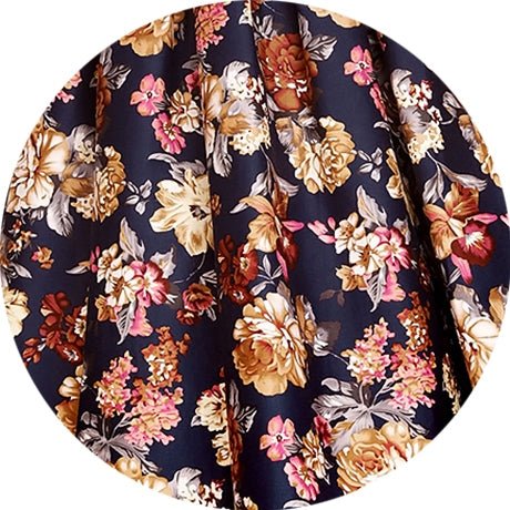 Elizabeth Vintage Style Floral Party Dress in Blue