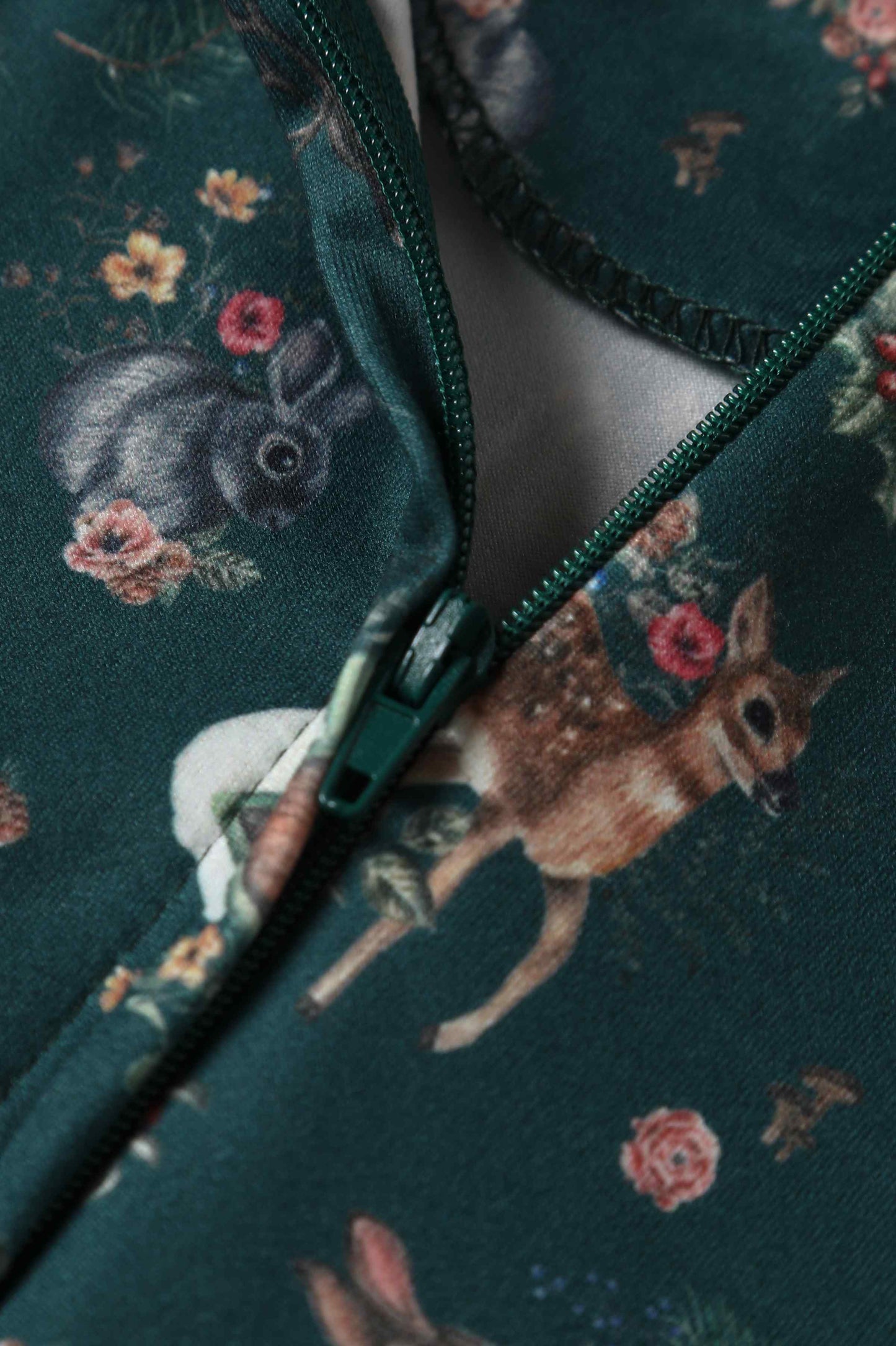 Billie Green Woodland Deer & Owl Dress