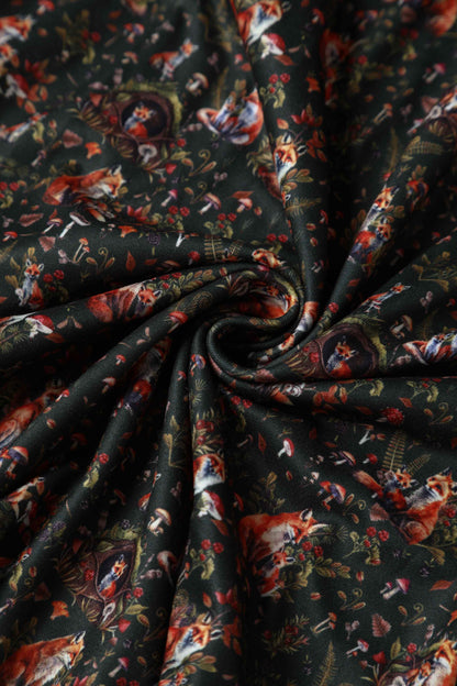 Billie Woodland Fox Den Print Dress