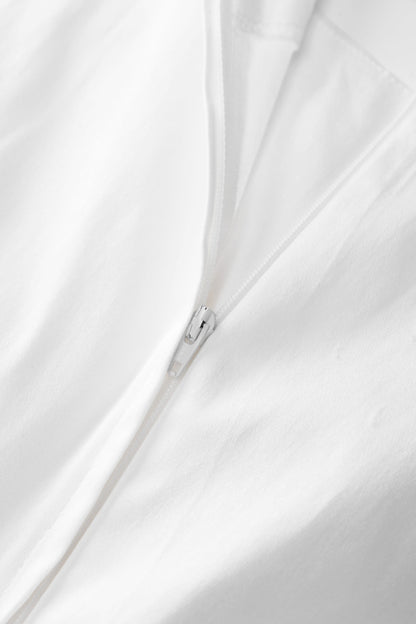 Helen White Cotton Midi Dress